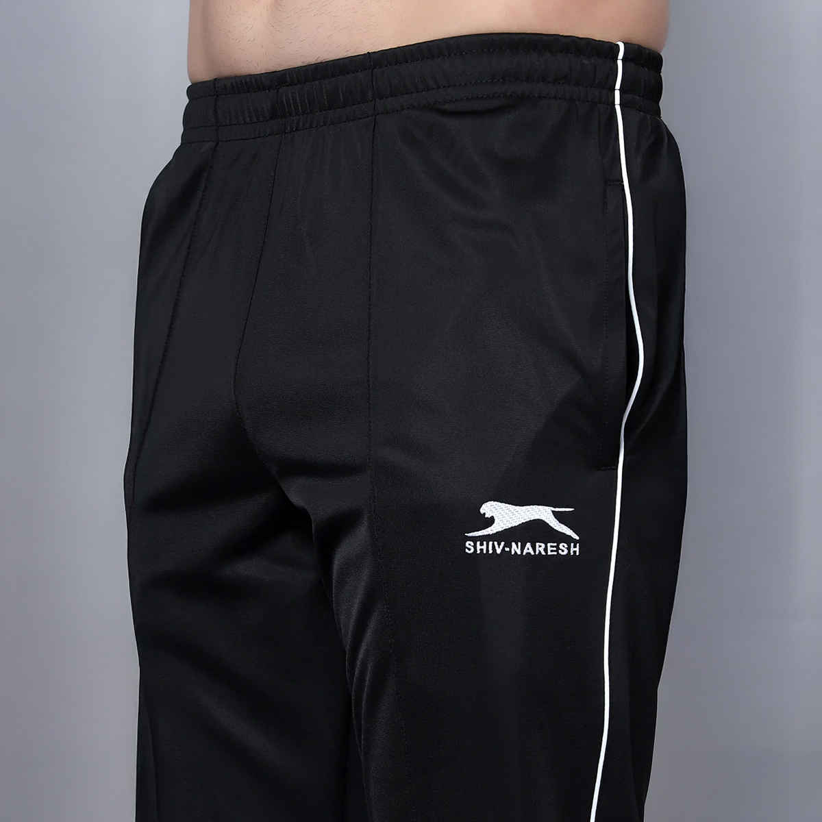 Shiv Naresh Men's Trackpant | 550 - Black-White | 2XL