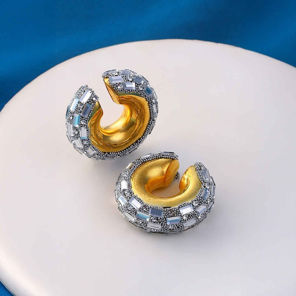 Sohi The Mirror Cuff Earrings - Metallic Silver For Women's