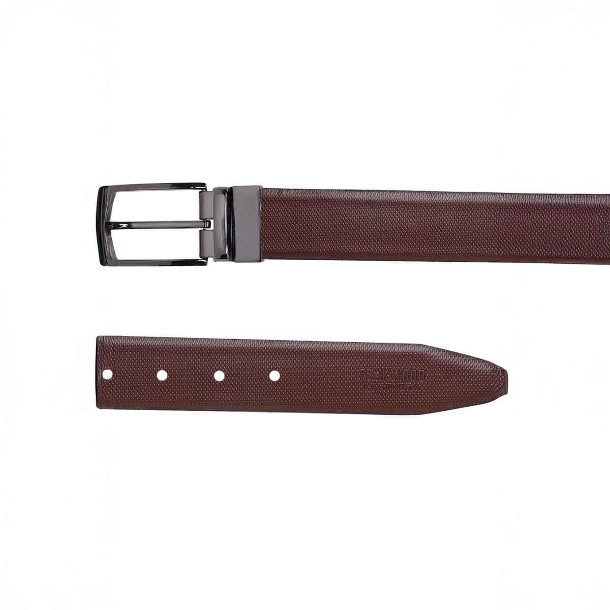 Teakwood Men's Leathers Belt | Black and Brown - 38 in