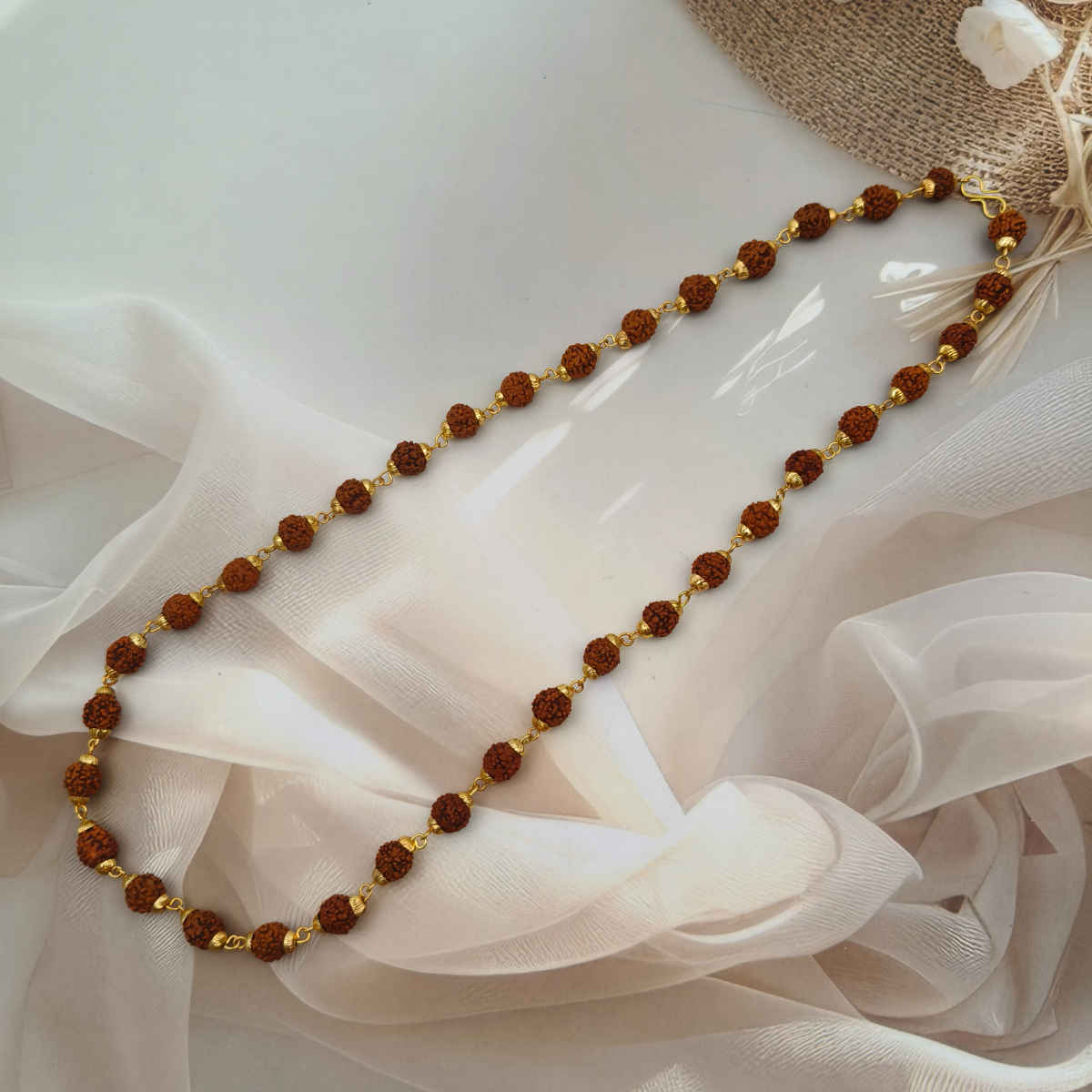 The Opal Factory Rudraksha Mala | Brown