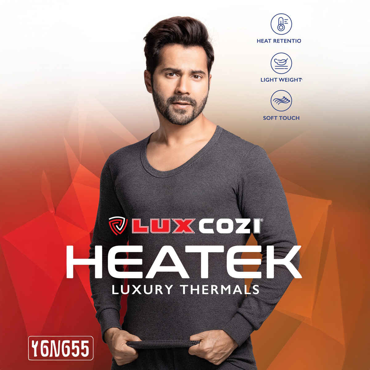 Lux Cozi Men's Heatek Thermal Comfort, Stretchable & Super Warm Trouser | Black Melange-80