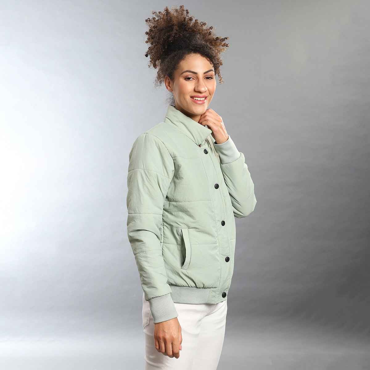 Campus Sutra Women's Jacket | Grey - S