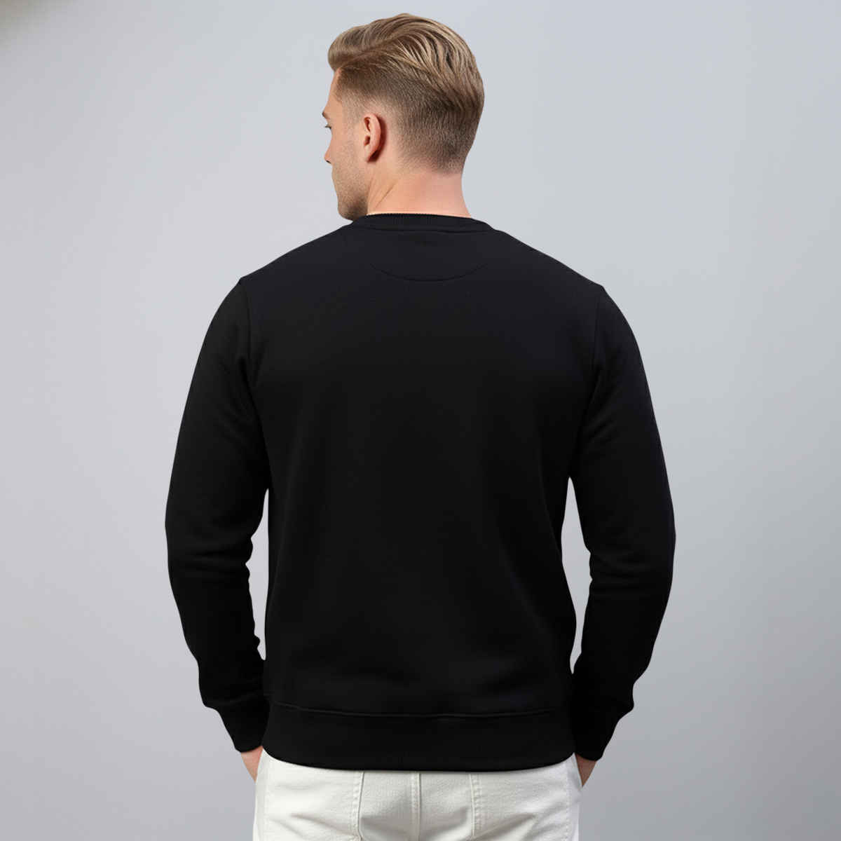 Lux Cozi Men's Sweatshirt Warmth Meets Everyday Fashion | Black - XL