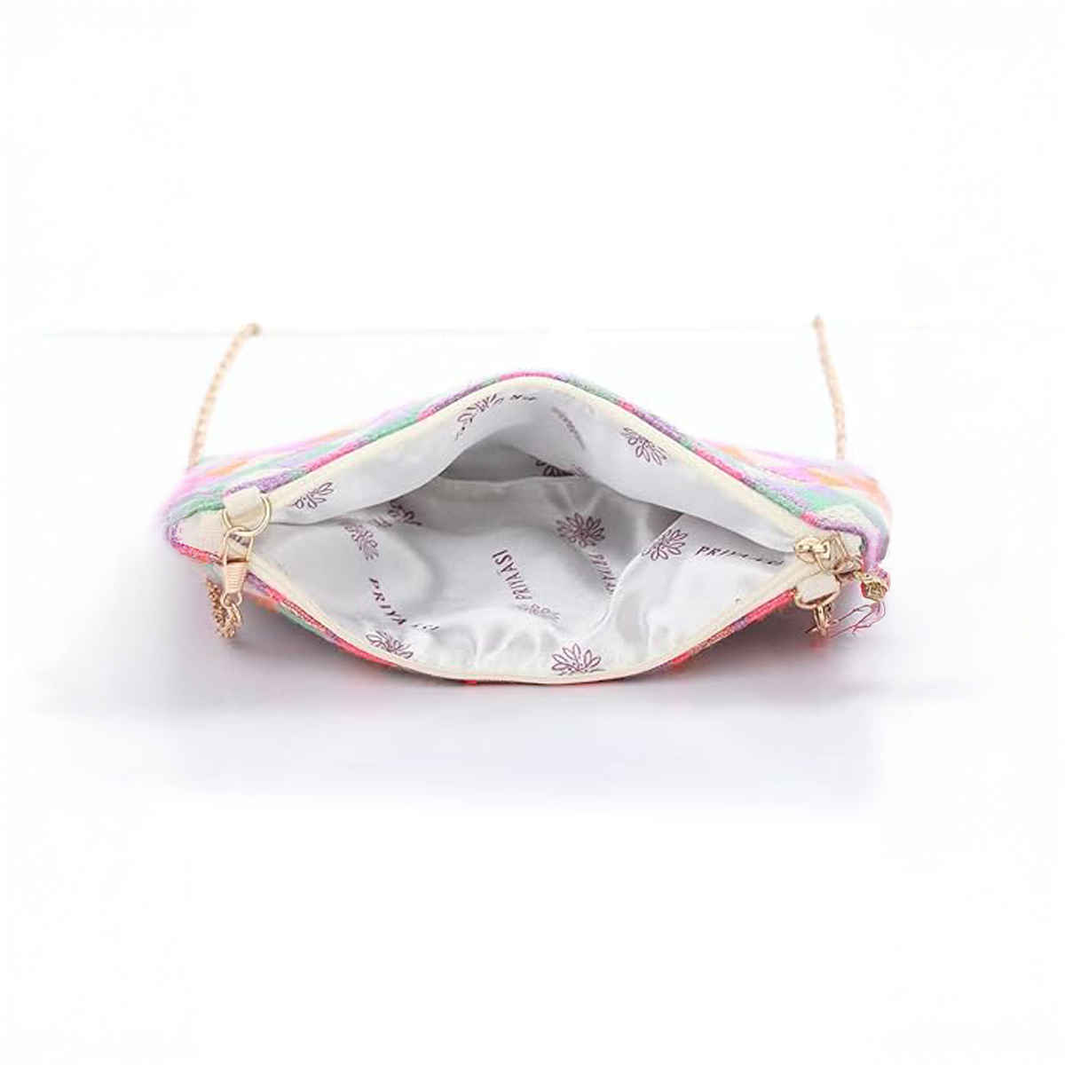 Priyaasi Women's Geometric Fabric 1 L Sling Bag | Multicolour - One Size