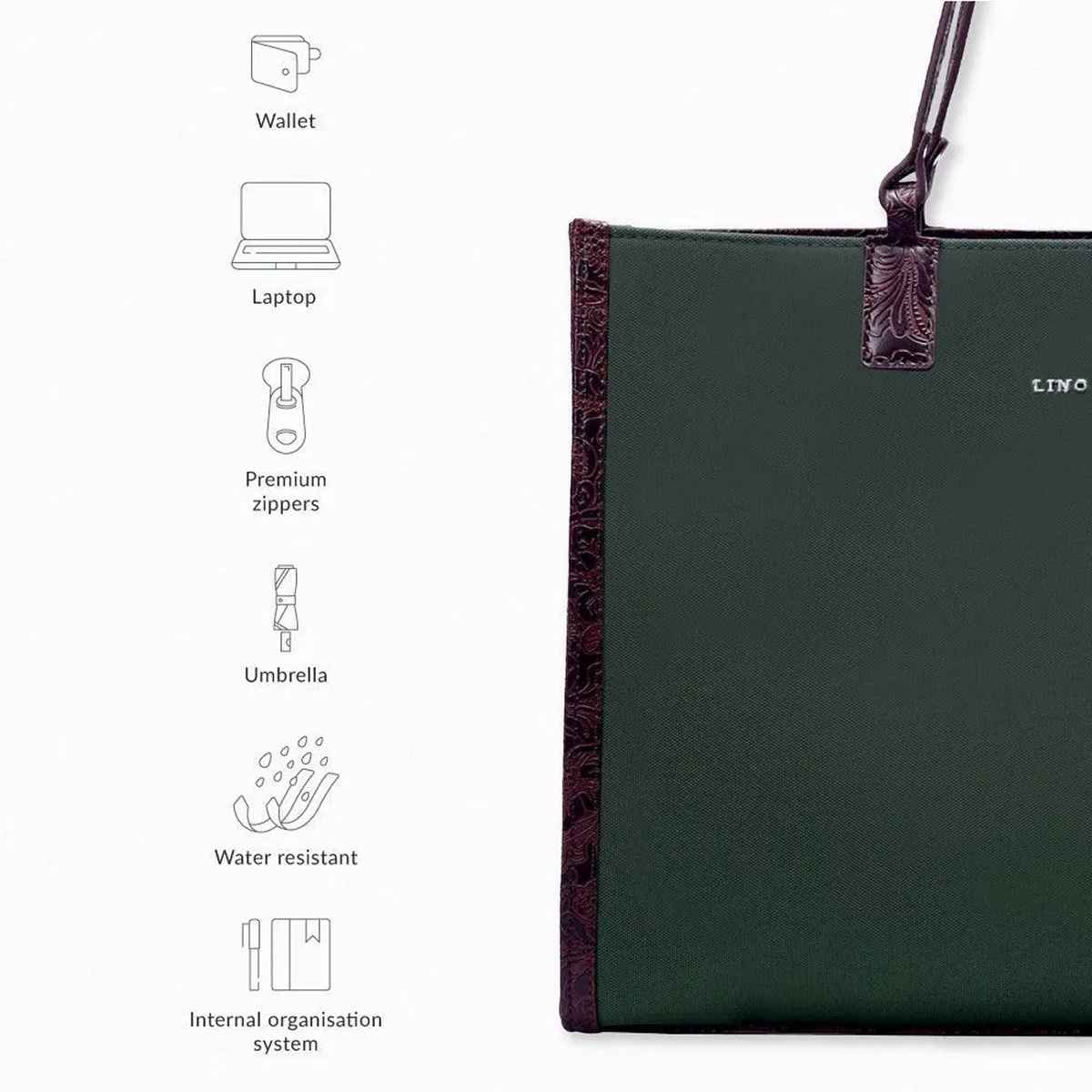 Lino Perros Women's Tote Bag | LWHB02623 | Green