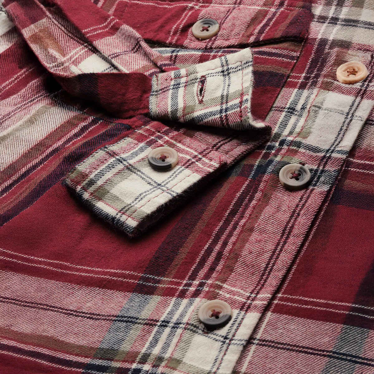 The Indian Garage Co | Men Regular Fit Checkered Casual Shirt | Maroon | M