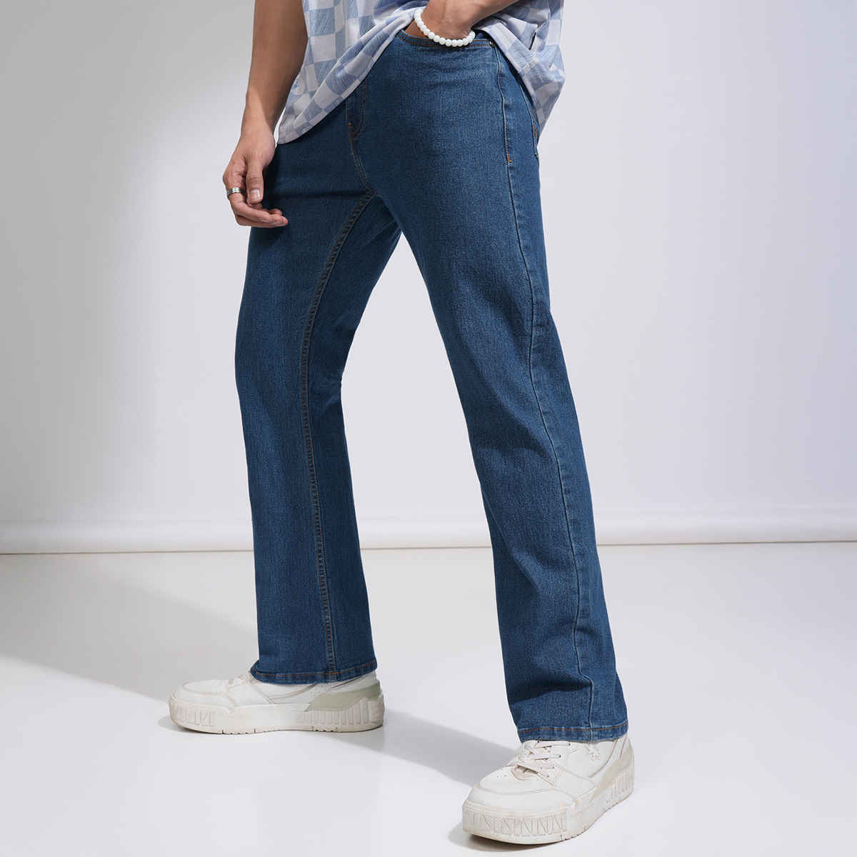 Highlander Men's Straight Fit Jeans | Light Blue - 34