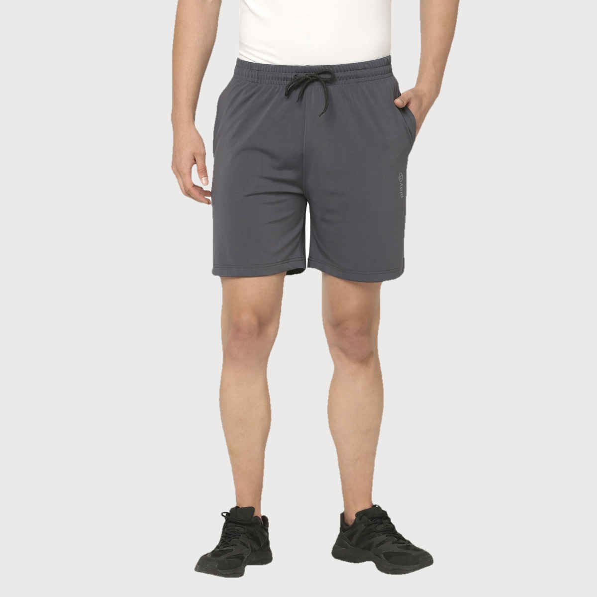 PlayR Men's Running Run Shorts 92% Polyester 8% Spandex | Dark Grey - S