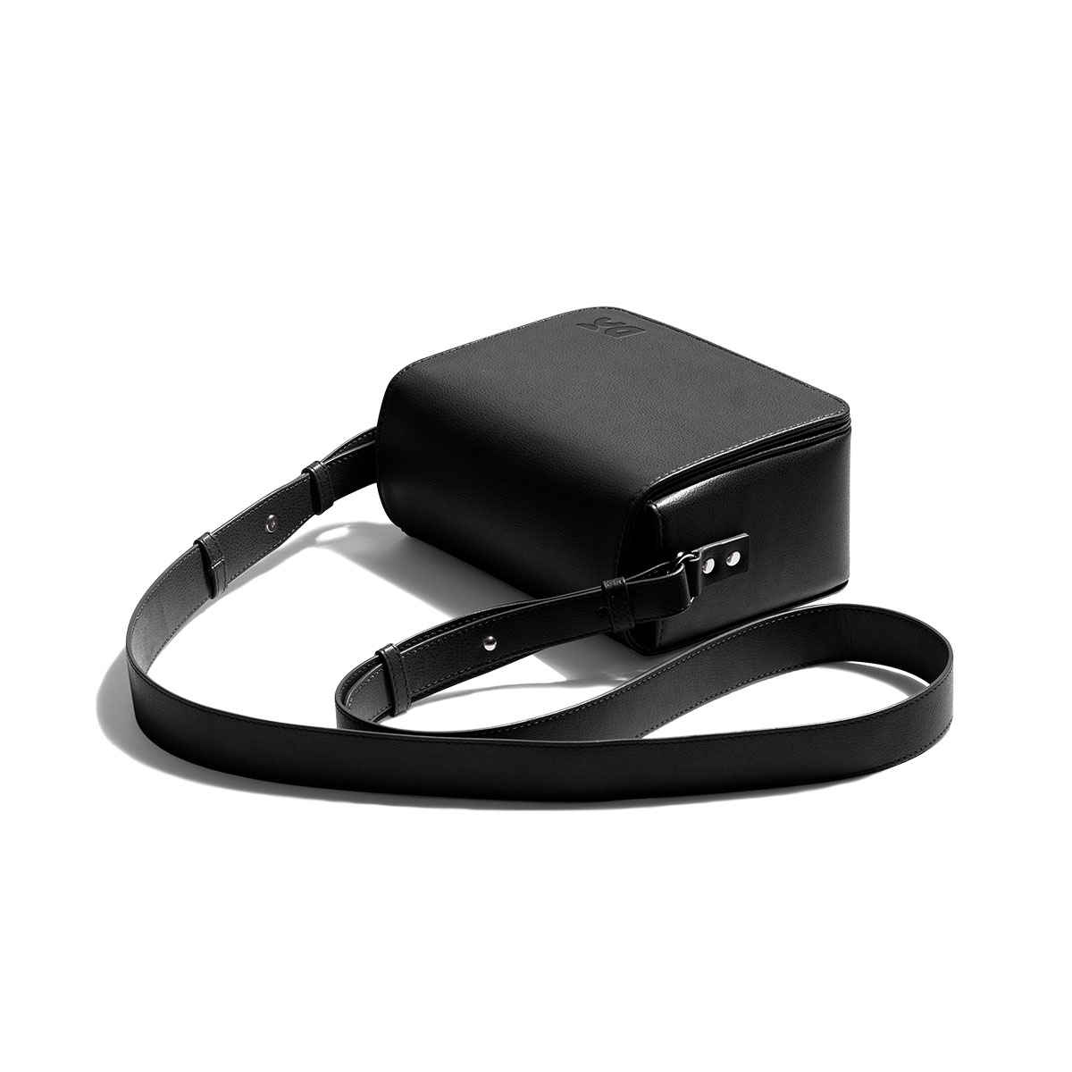 Daily Objects Sol Box Sling Crossbody Bag |Durable Vegan Leather | Black