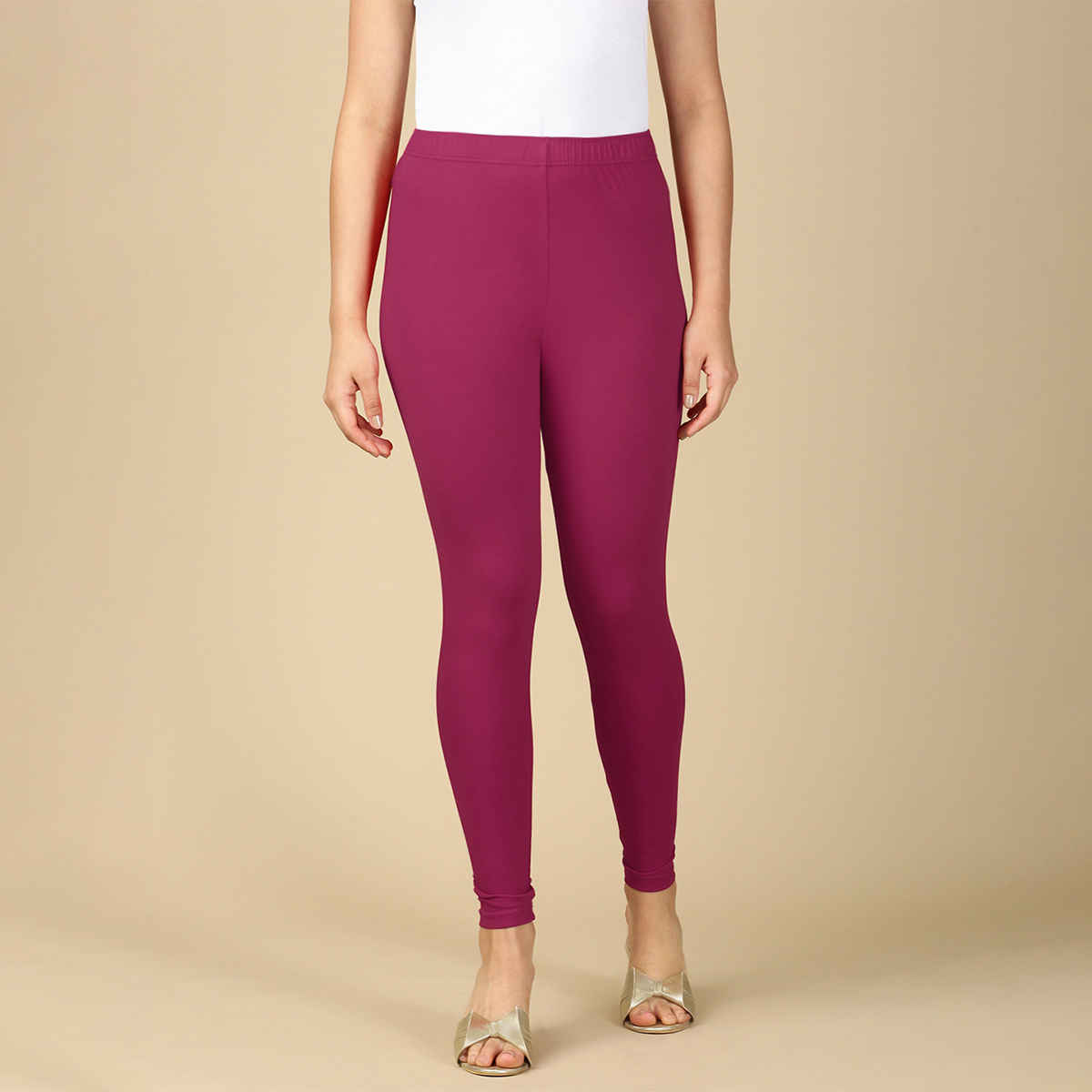 PYNK By Lux Cozi Flexi-Fit 360 Stretch Ankle Length Premium Cotton Leggings | Falsa|Free Size