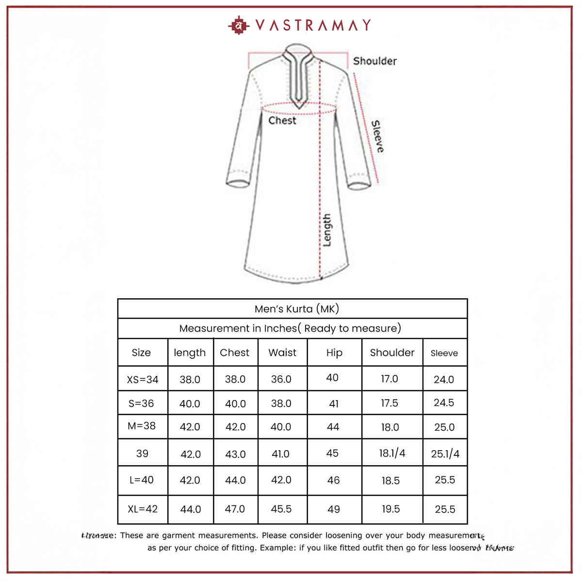 Vastramay Men's Rayon Kurta | Navy Blue - XL