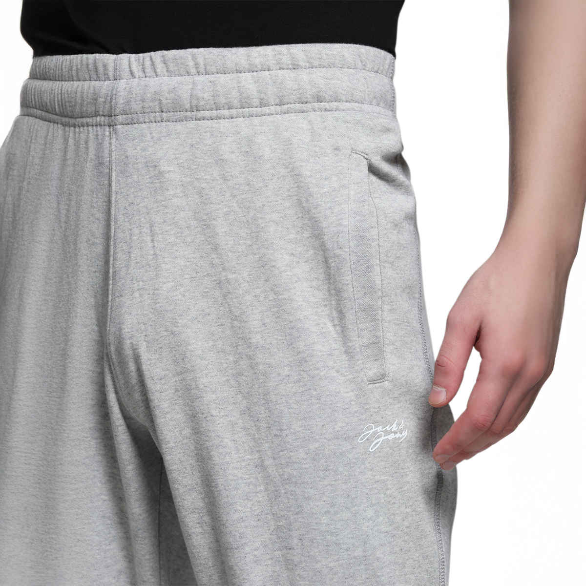 JACK & JONES Men's Regular fit Track Pant | Melange Grey - XL