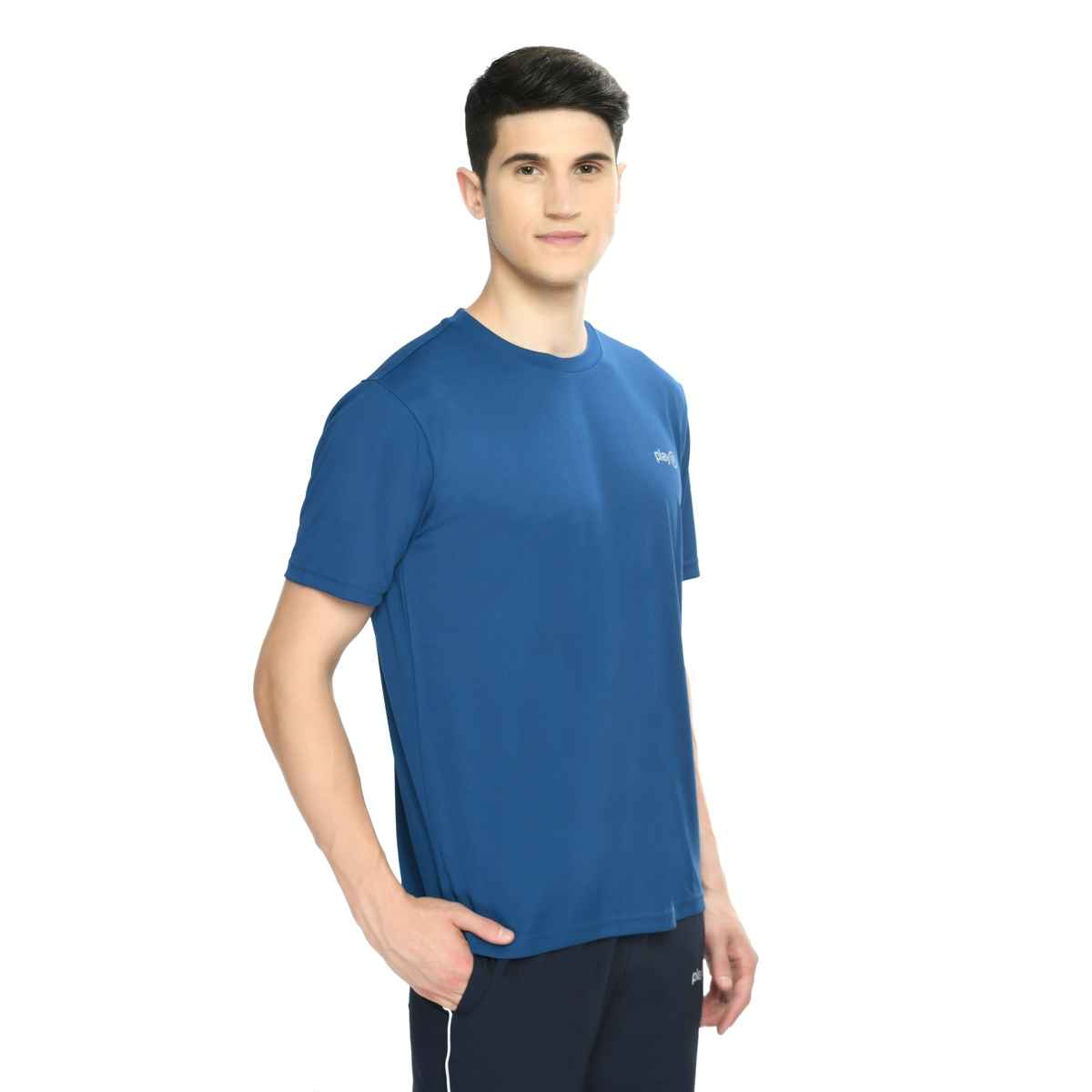Playr Men's Adult Running Core Run Tee Polyester for All Season | Teal | M
