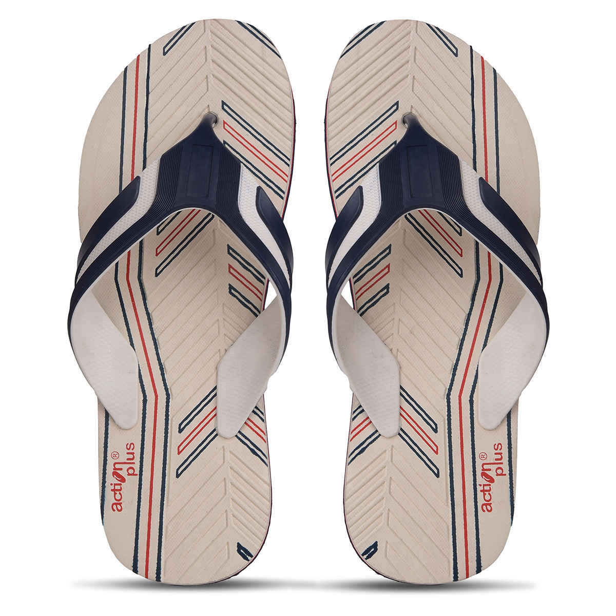 Action Slipper For Men | Ontm-40 White-Blue - UK-7