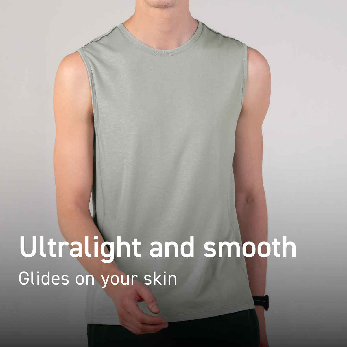 DaMENSCH Men's Lightweight Cotton Gym Vest | Grey - XL