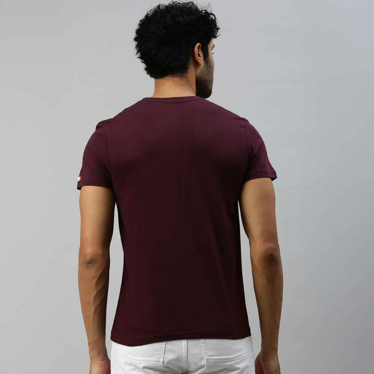 Actimaxx Men's Solid Round Neck Pure Cotton T-shirt | Colour May Vary - L