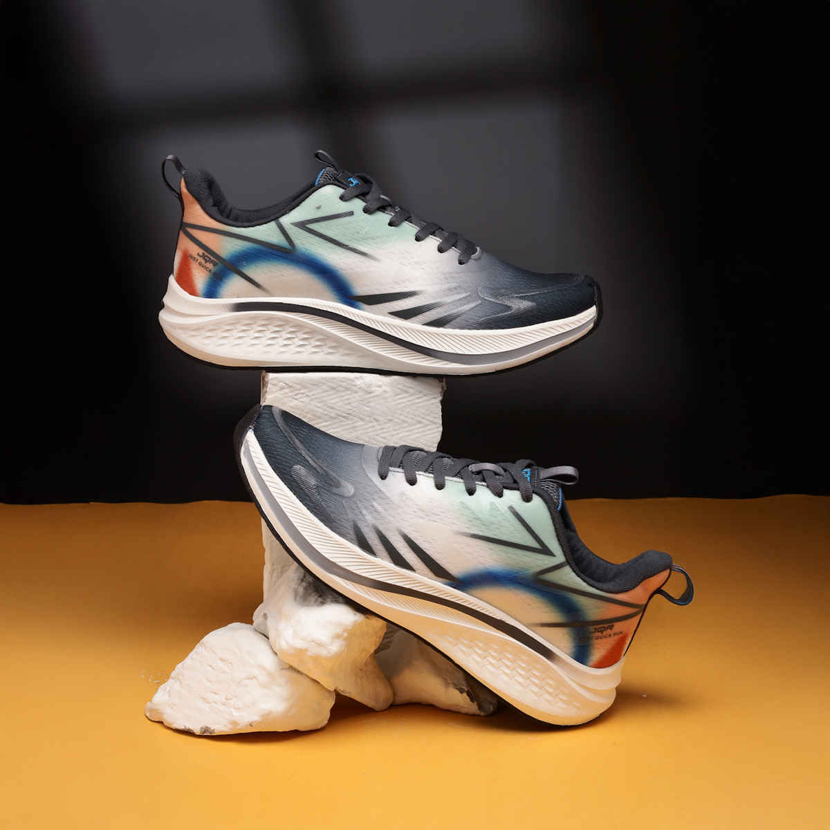 JQR KRATON-PLUS Men Running Shoes | Grey - UK 6