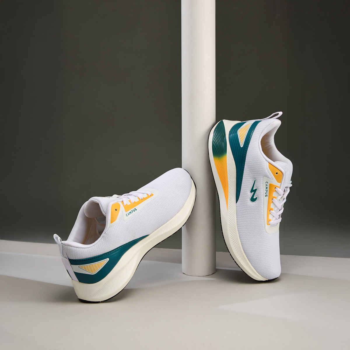 Campus Men's Camp Kripto Running Shoes | White | 10 UK