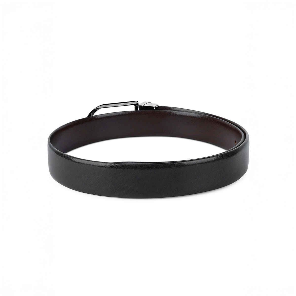 Louis Stitch Men's Textured Genuine Leather Reversible Belt | Black and Brown - 34 Inches