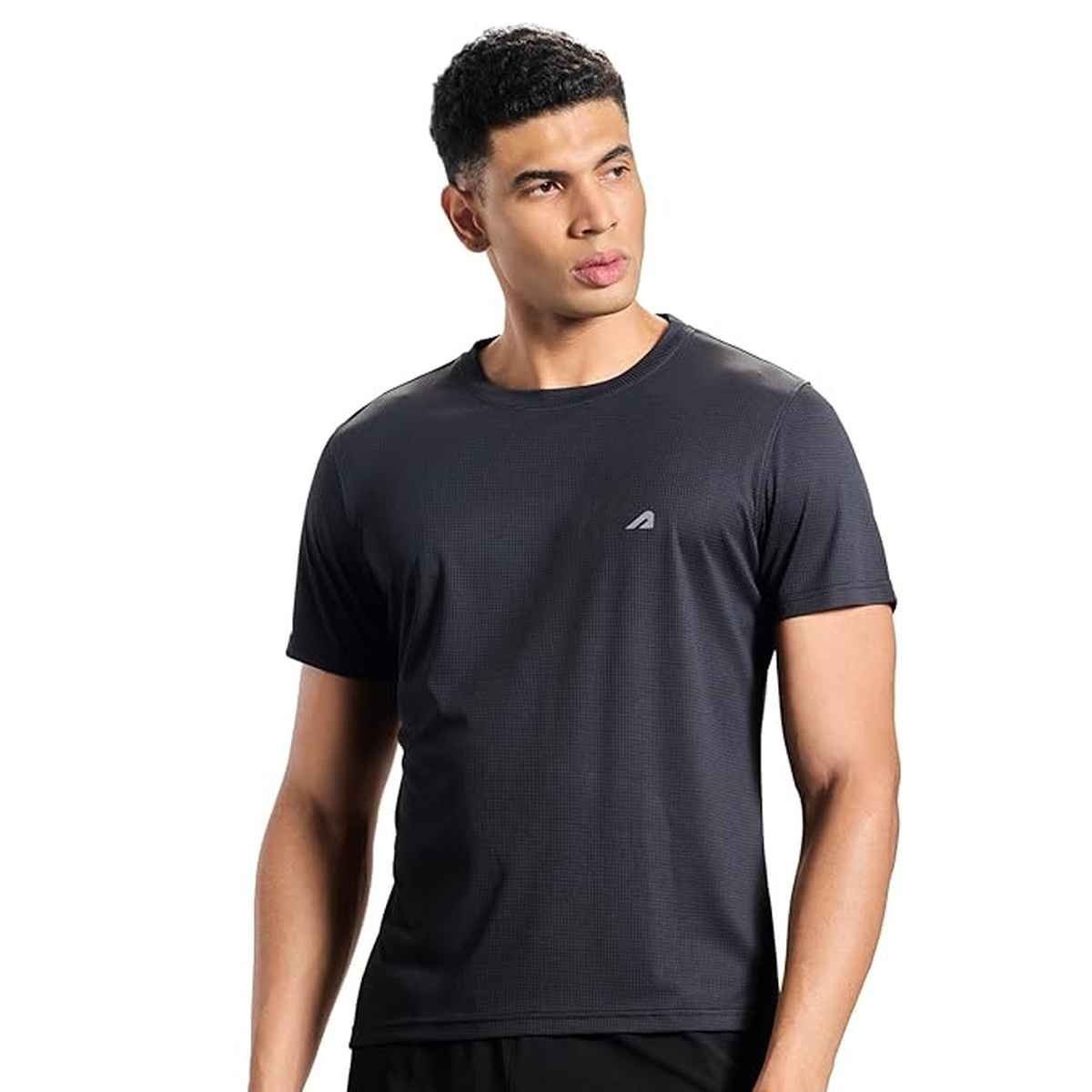 Boldfit Men's Sports T-shirt Quick Dry Fit Regular Gym Casual Active Running | Black - M