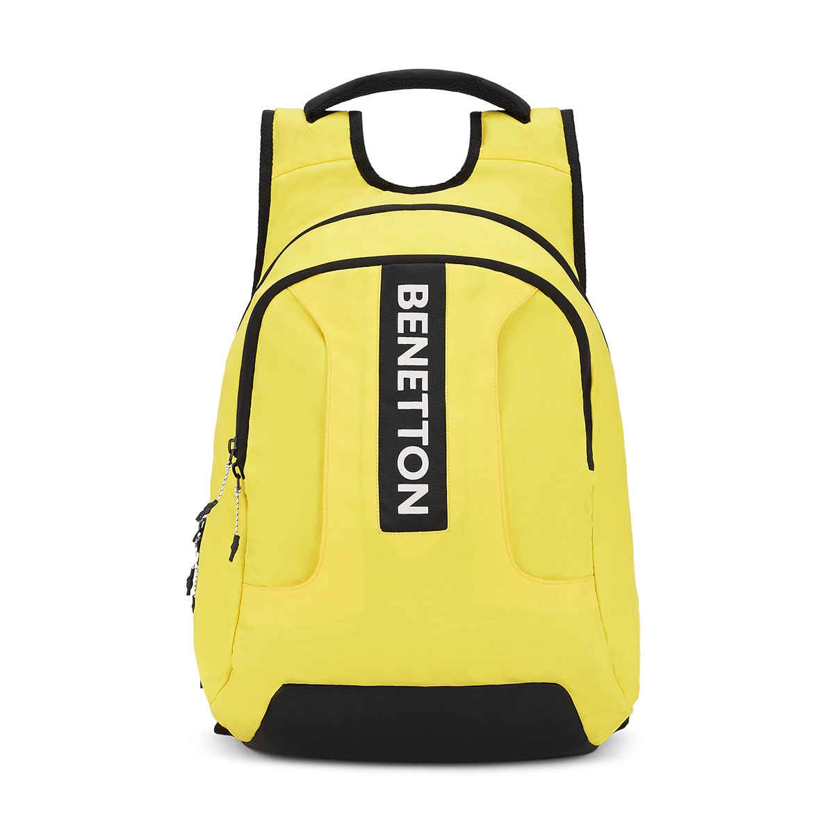 United Colors Of Benetton Unisex Logo Polyester 30 L Laptop Backpack | Yellow - 14 Inches