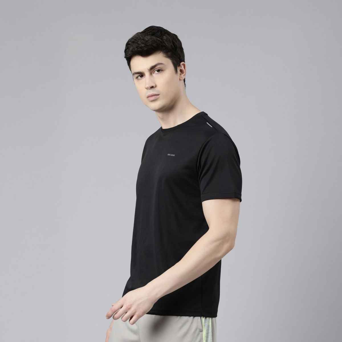 Pepe Jeans Mens Black Dry Fit T-Shirt - Pack of 1 (M) Comfort Fit, Soft Fabric, Breathable