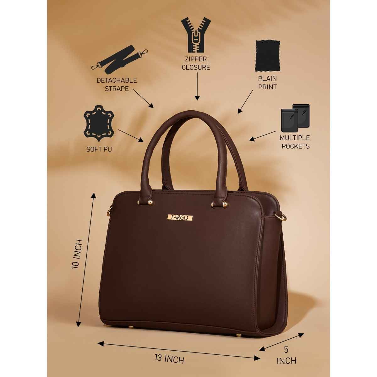 Fargo Stylish Women Brown Handbag