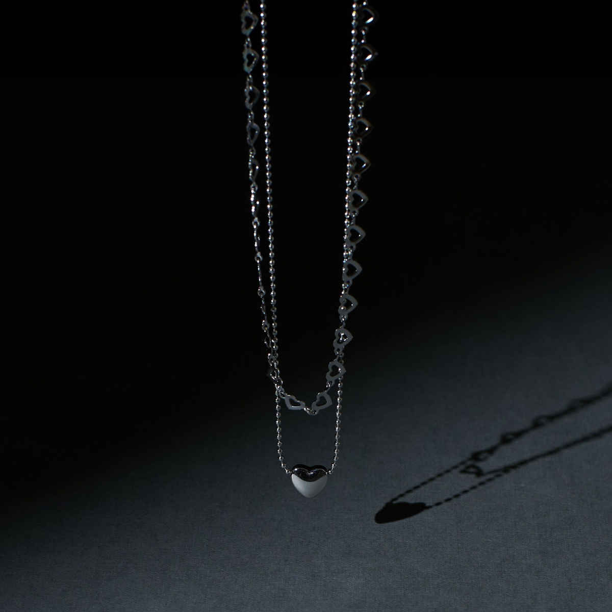 SALTY Falling In Love Necklace Pendant for Women and Girls| Anti-Tarnish | Silver