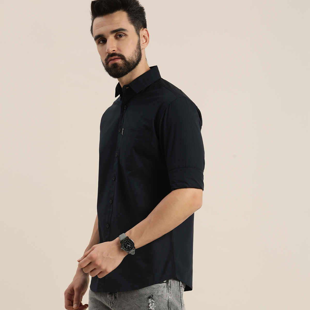 Dillinger Men's Shirt | DLMSRT001NVY | Navy Blue - L