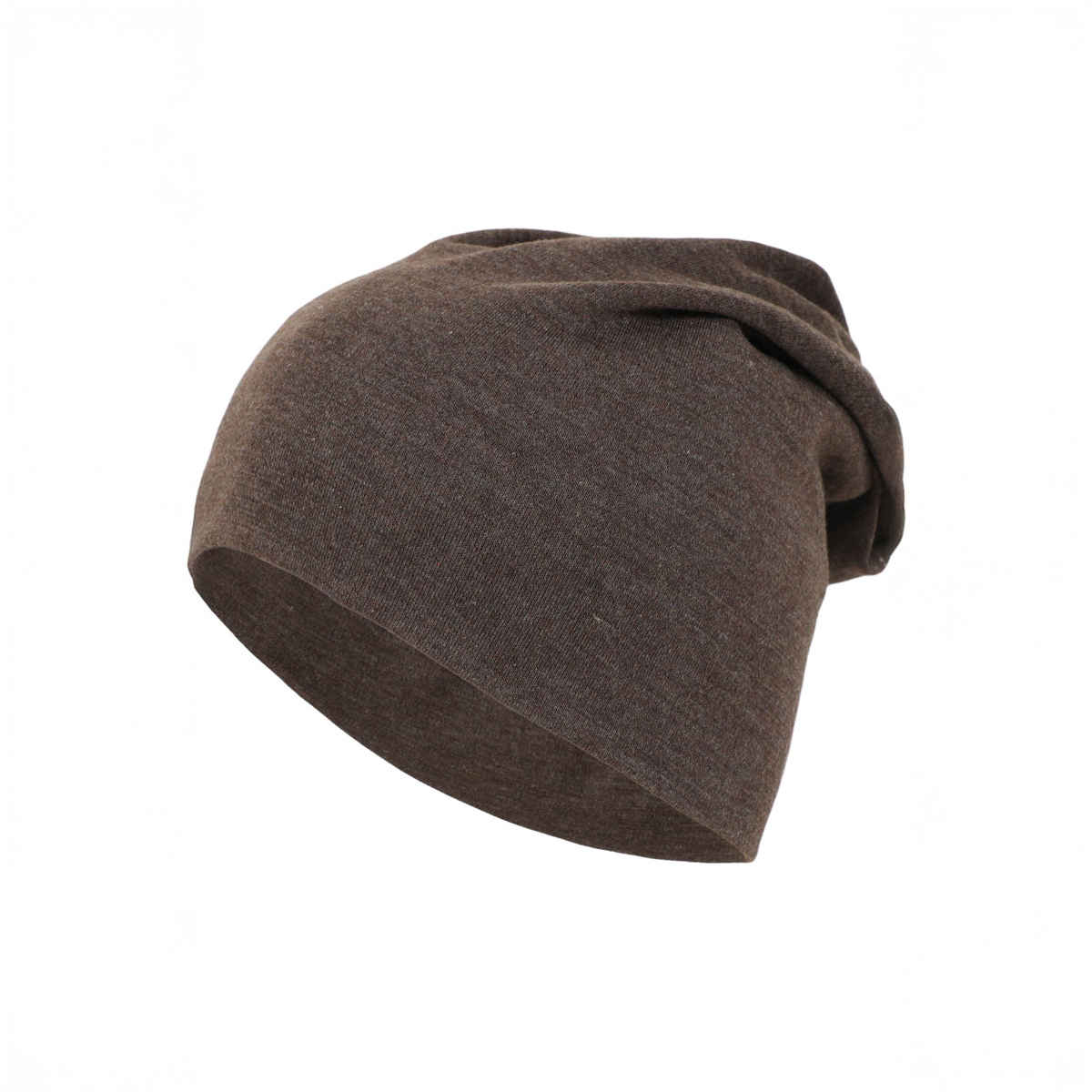 Fabseasons Brown Cotton Slouchy Beanie Skull Cap Season Can be used as a Helmet Cap too WC52 brown
