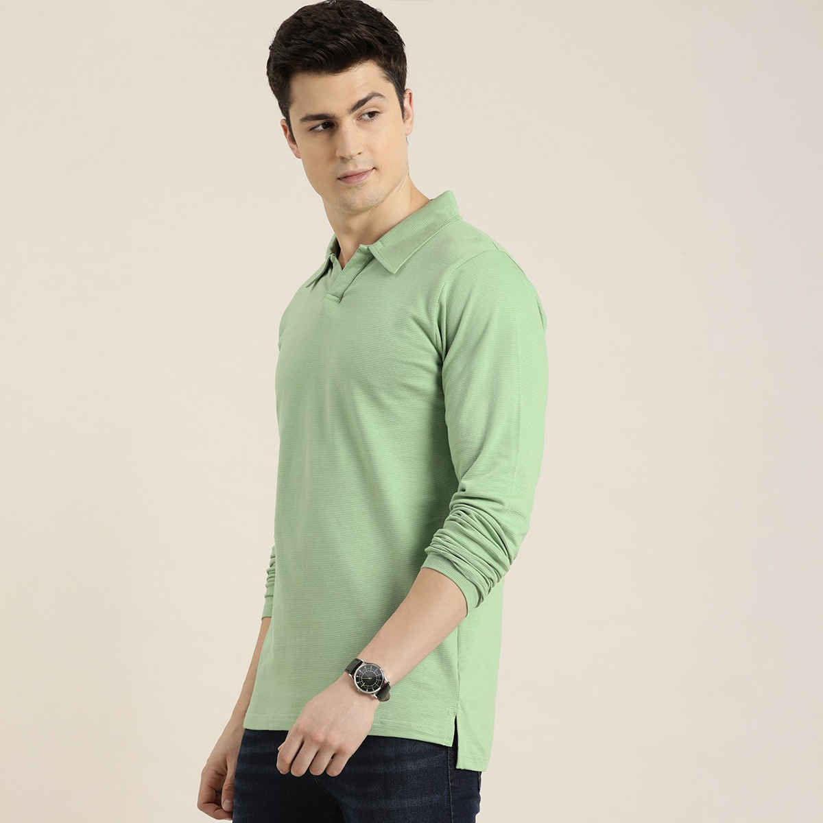 Dillinger Men's T-shirt Long Sleeve | DLPOL002PGRN | Pista Green - S