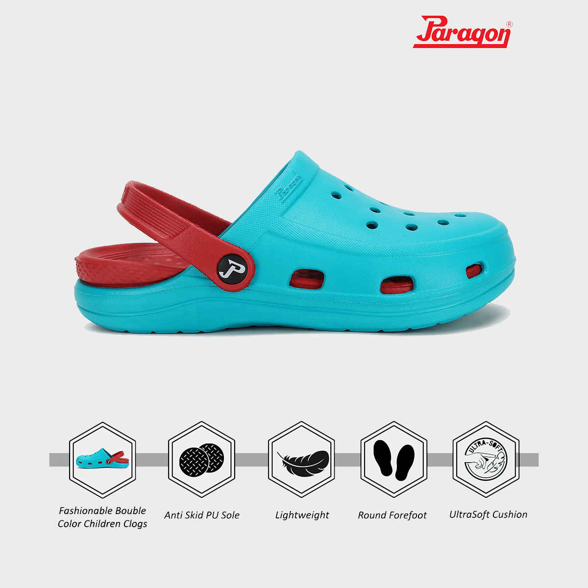 Paragon Kid's Turquoise Eva Clogs EVK8004C UK 9