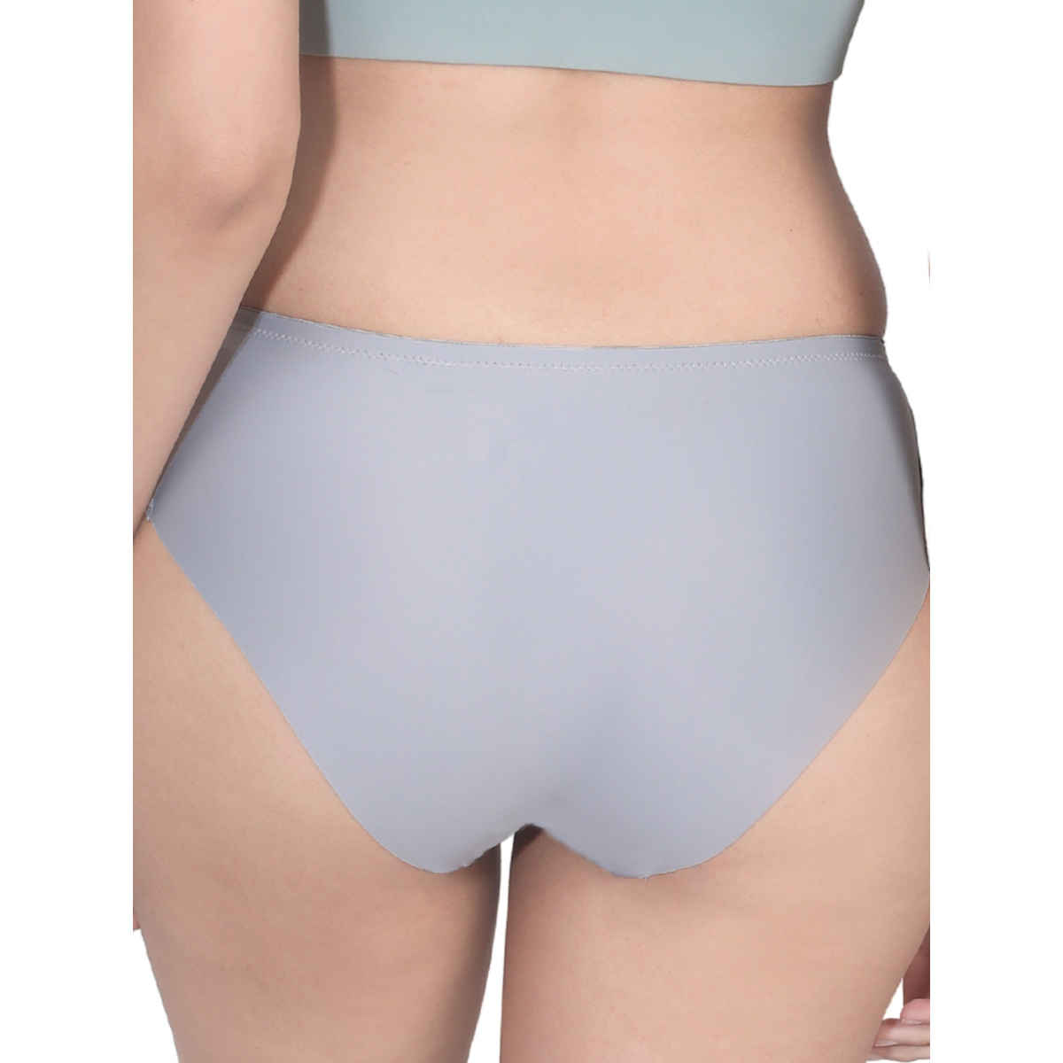 D'chica Women's Seamless Hipster Panties | Full Coverage Panties | Pack of 2 | Brown | Grey | XL