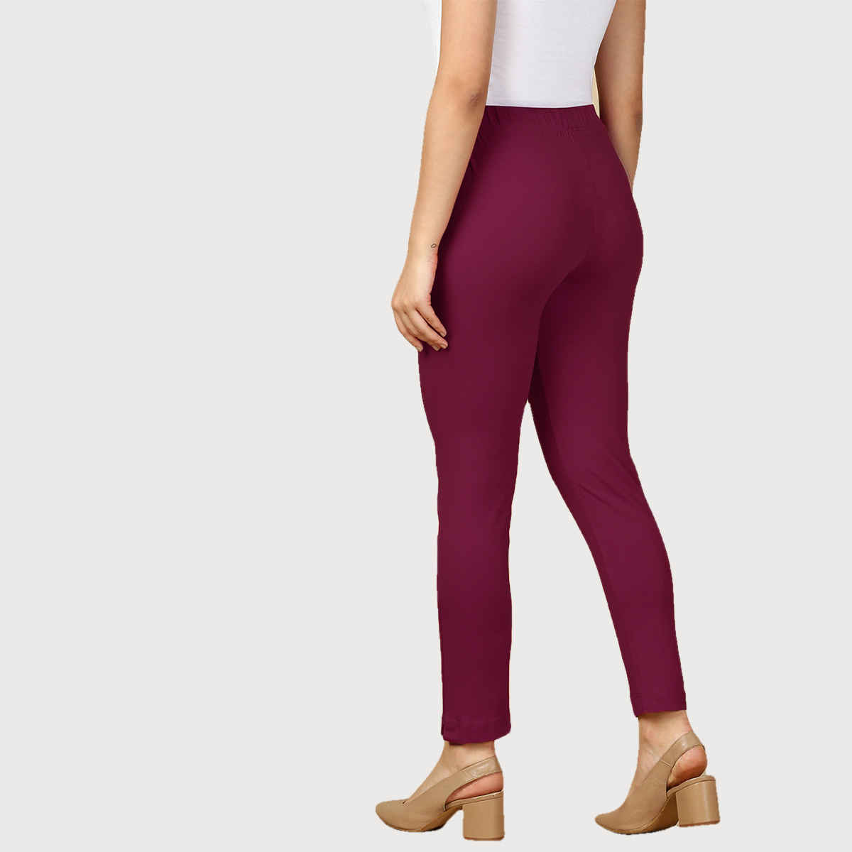 PYNK By Lux Cozi Women's Premium Modern Kurti Pants | Mauve | Free Size