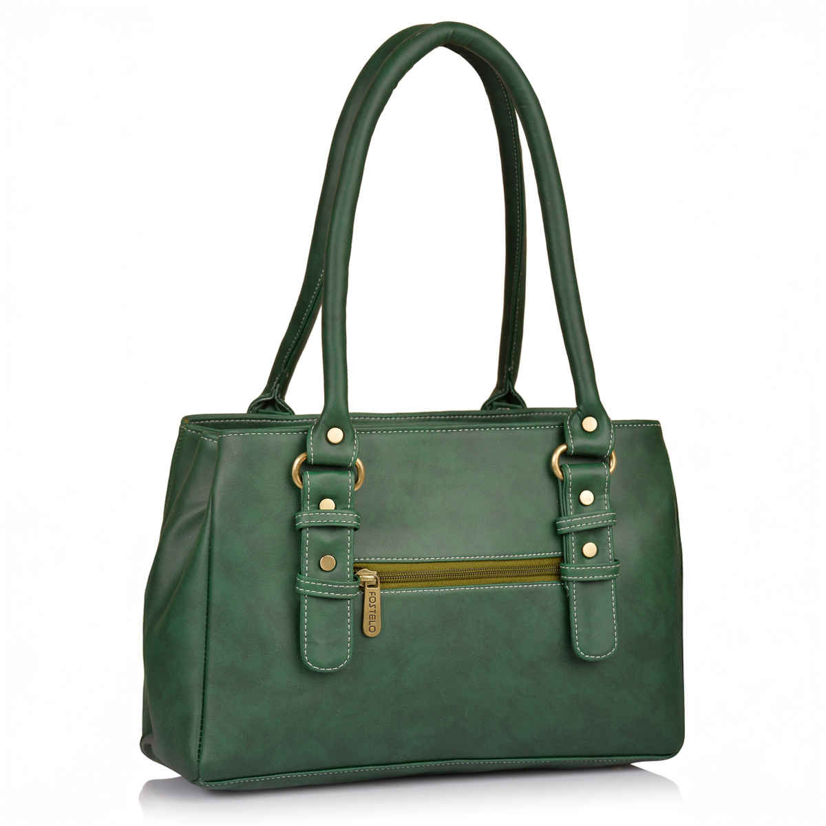 Fostelo Women's Vegan Leather Westside Handbags Shoulder Hobo Bag Ladies Purse | Green | Large
