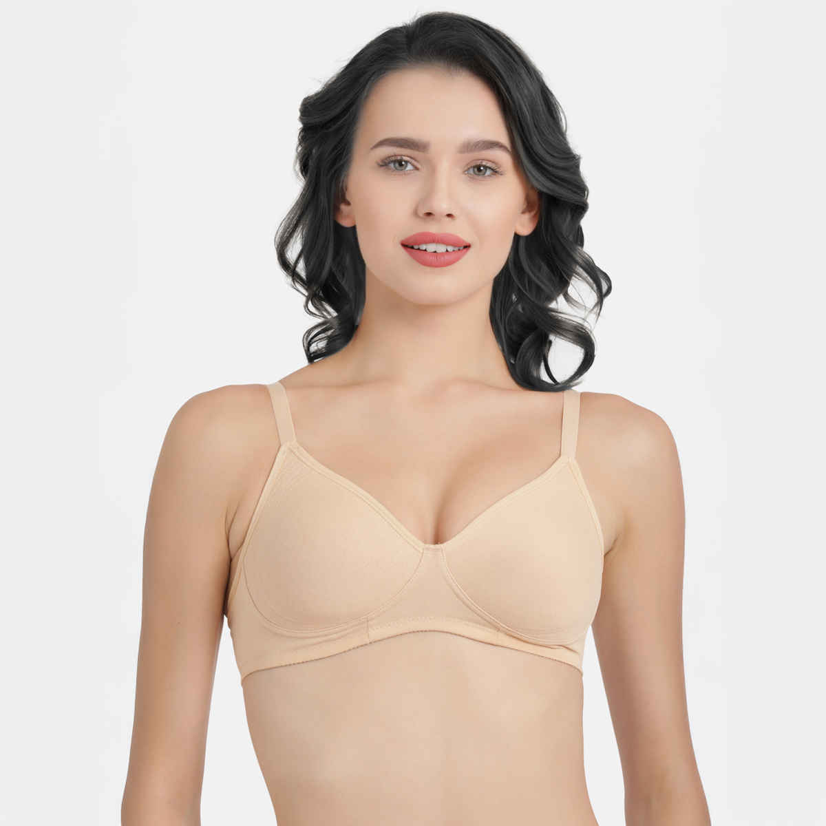 Enamor Women's A042 Side Support Shaper Fab-Cool Cotton Bra | Non Padded | Wirefree | Skin - 34D