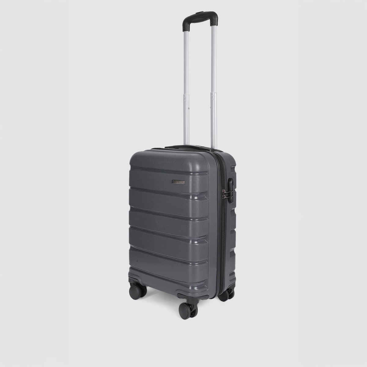 Teakwood Cabin Sized 360 Degree Rotation Hard Trolley Bag | Grey