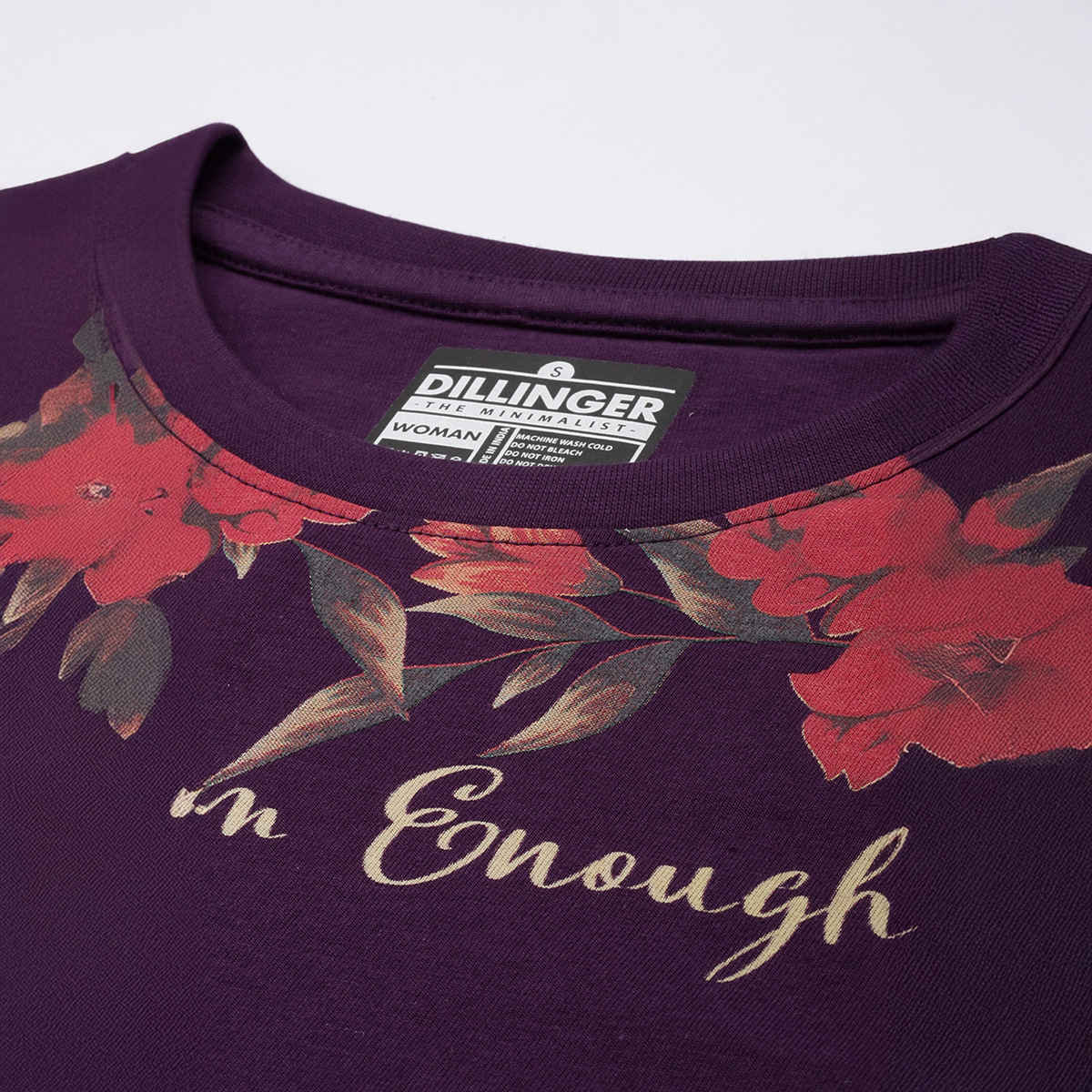 Dillinger Women's Long Sleeve Oversized Printed T-shirt | Lavender - XL