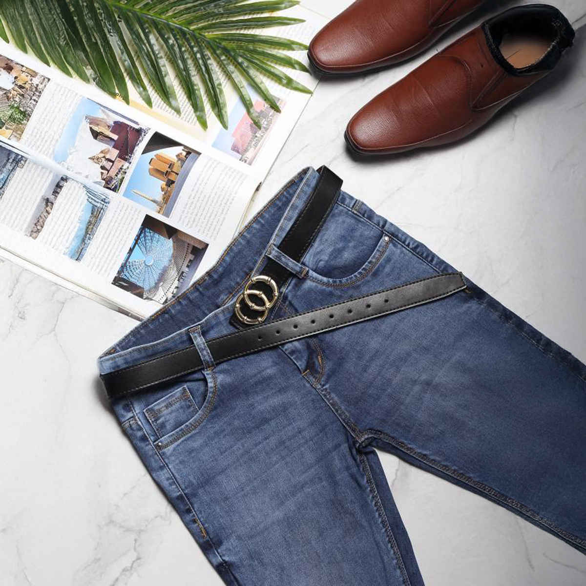 Kaezri Artificial Leather Black Belt for Women | Women oo - 28