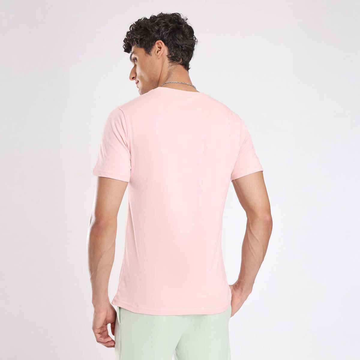 Nobero Men's Plain Classic Fit T-shirt | Blush - M