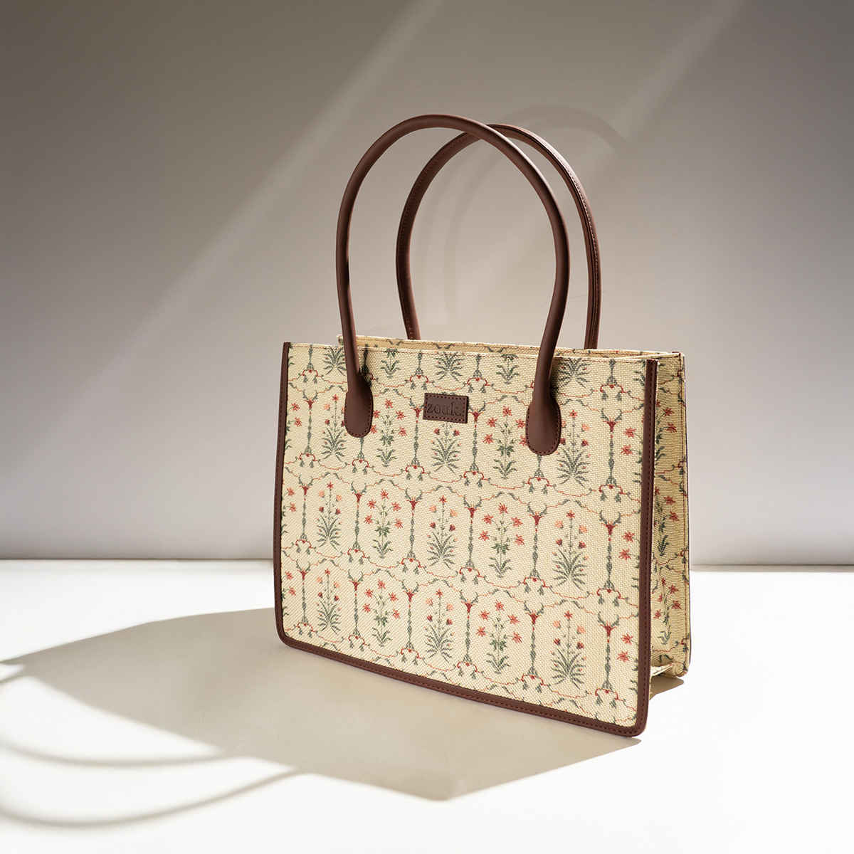 ZOUK Taj Nakashi Book Tote Bag for Women|Embroidered Handcrafted|Large Shoulder Bag |Designer Purse