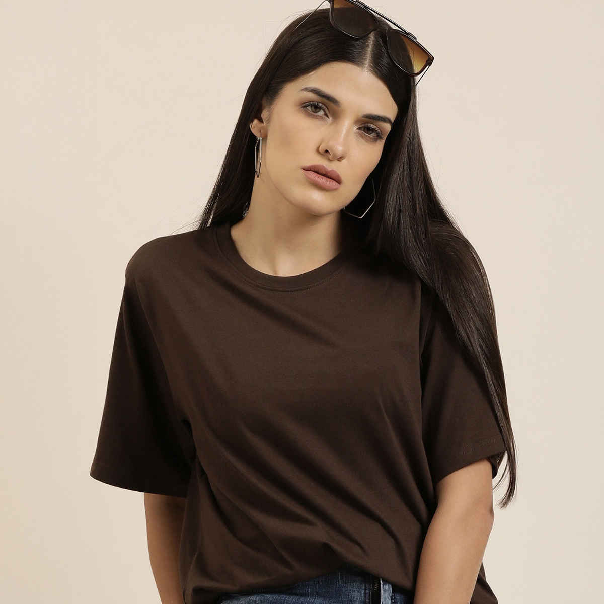 Dillinger Women's T-shirt | DLWOP001CHO | Chocolate Brown - XS