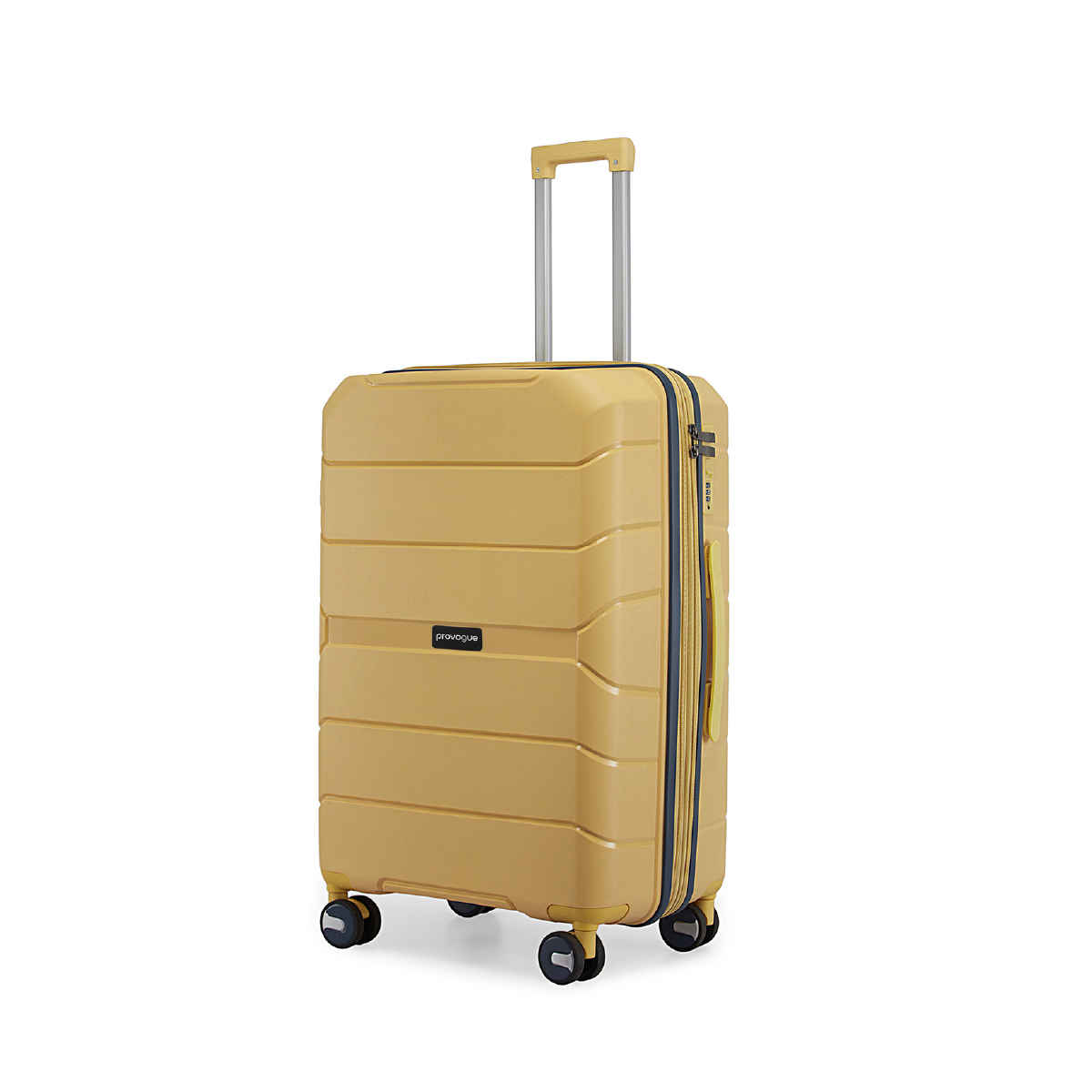 Provogue Cascade Hard-Sided PP Large Size Check-in Luggage Trolley Bag | Golden Yellow - 75 cm
