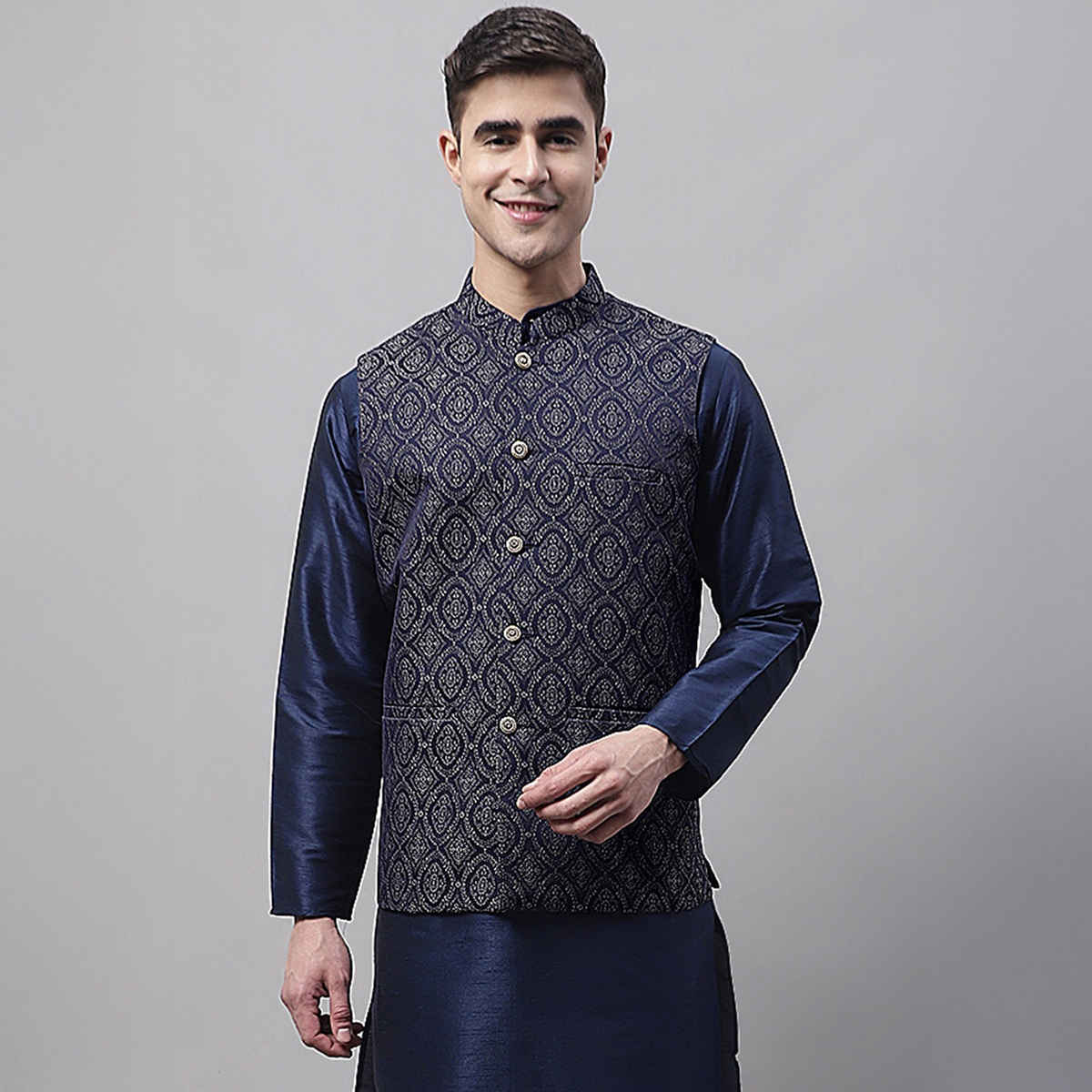 Jompers Men's Waistcoat | Jowc 4072 | Silver - S