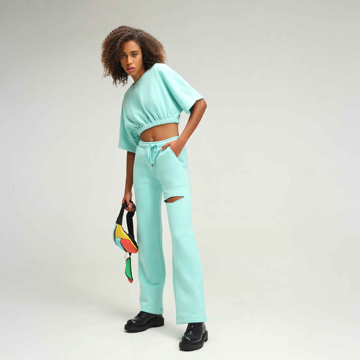 Cava Women's Joggers Straight Leg Slit | Miami Aqua - S