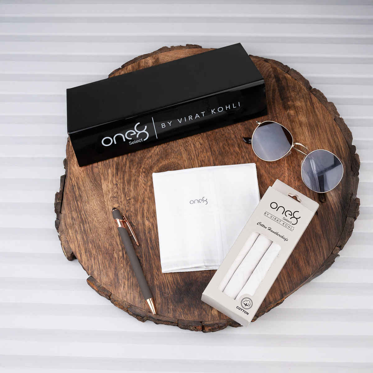 One8 Men's Cotton Handkerchief | White