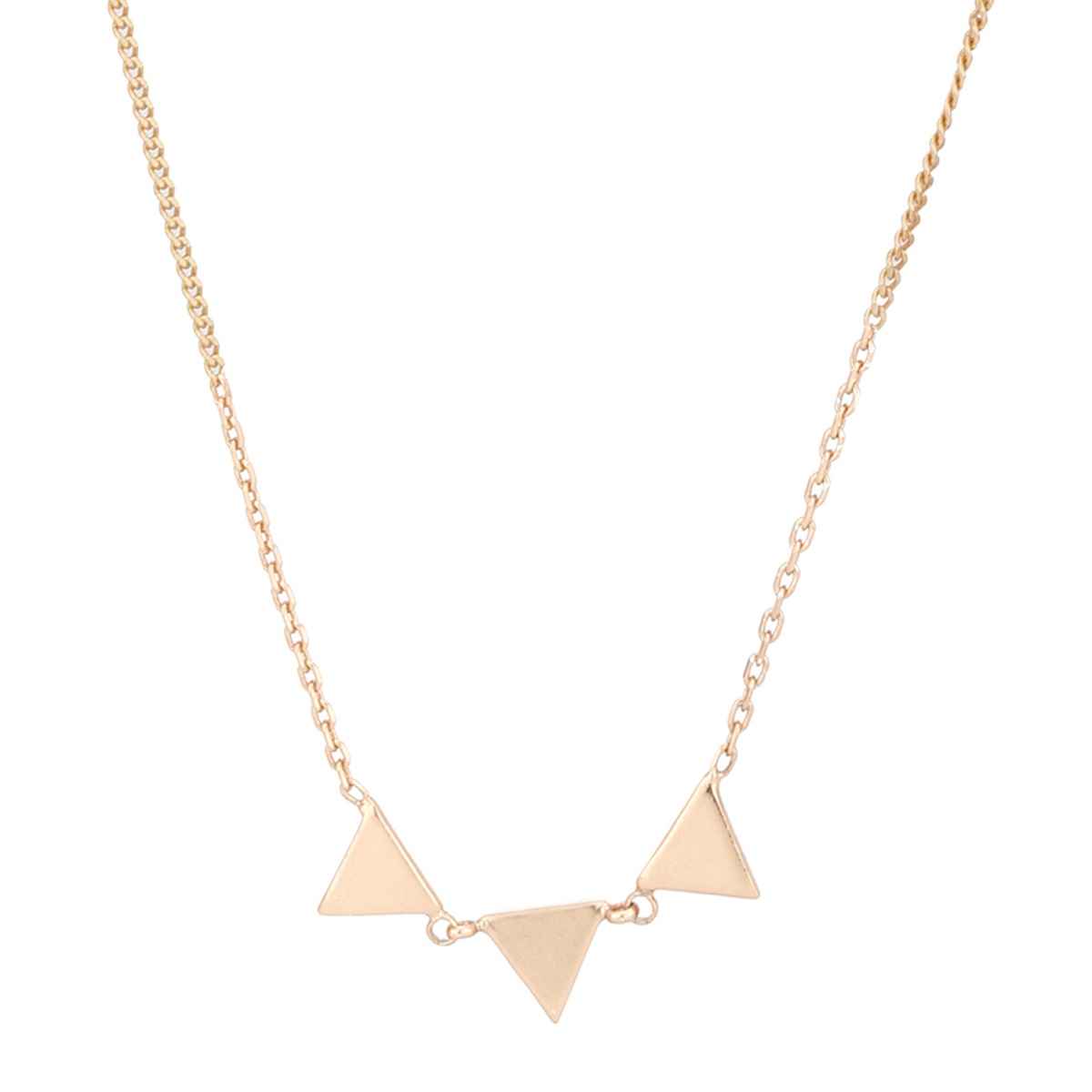 Carlton London 18kt Rose Gold Plated Triangular Necklace | B523803N