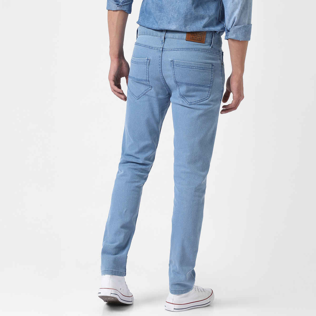 Urbano Fashion Men's Denim Jeans Slim Fit Stretchable | Ice Blue | 36