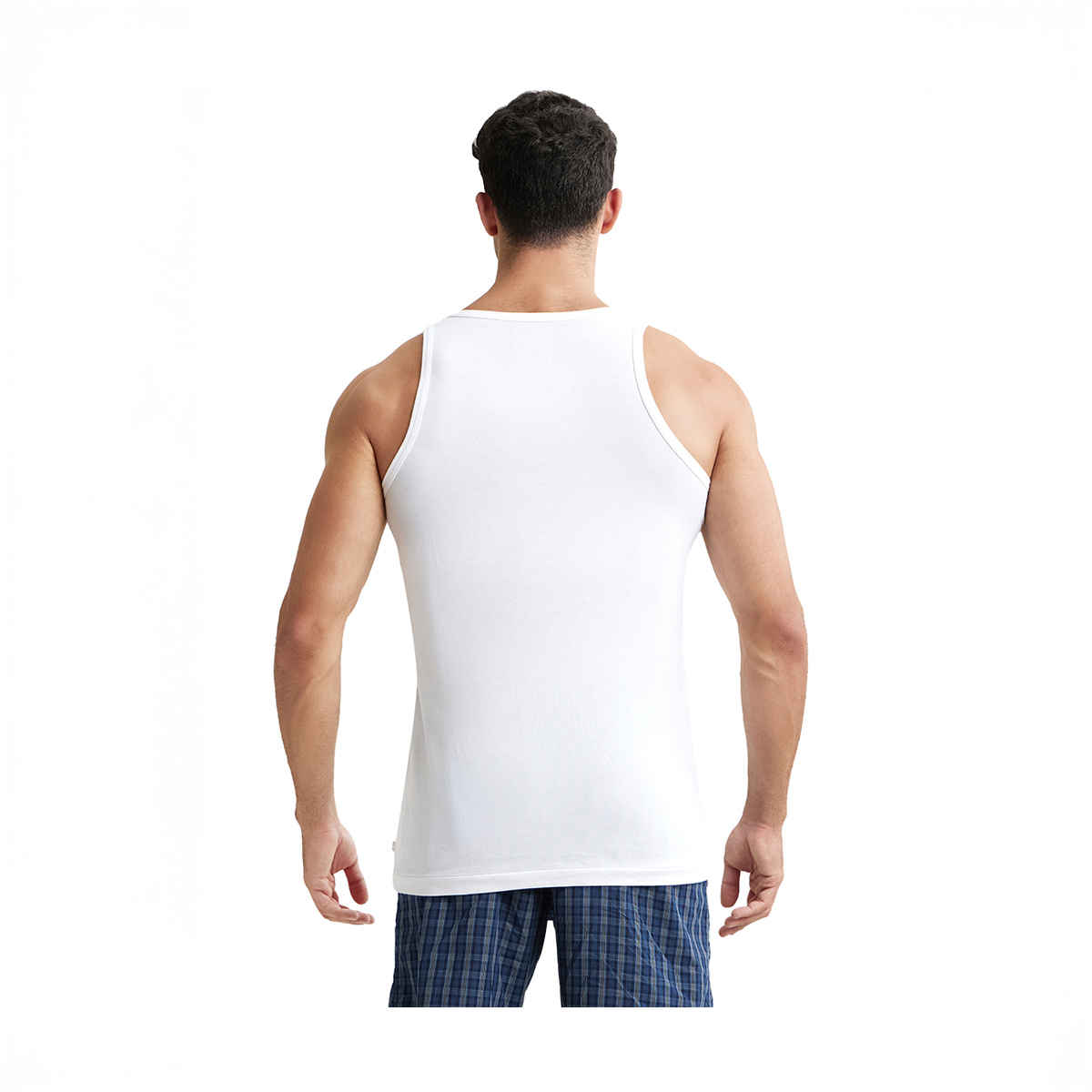 Jockey 8820 Men's Super Combed Cotton Round Neck Vest|Extended Length|Easy Tuck|PO3 | White-M