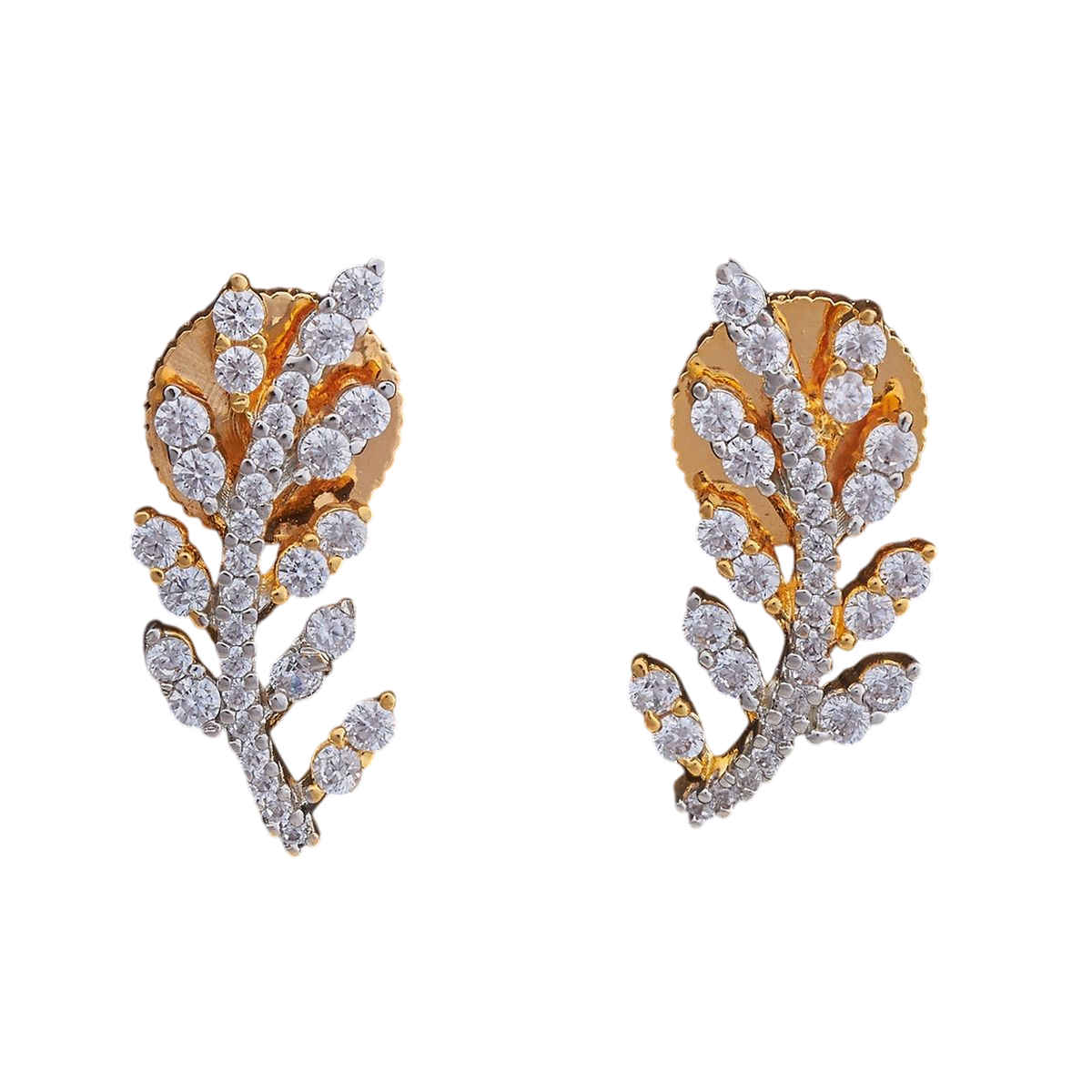 Kushal s Fashion Jewellery White Rhodium Gold-Plated Party Zircon Earring | 425577